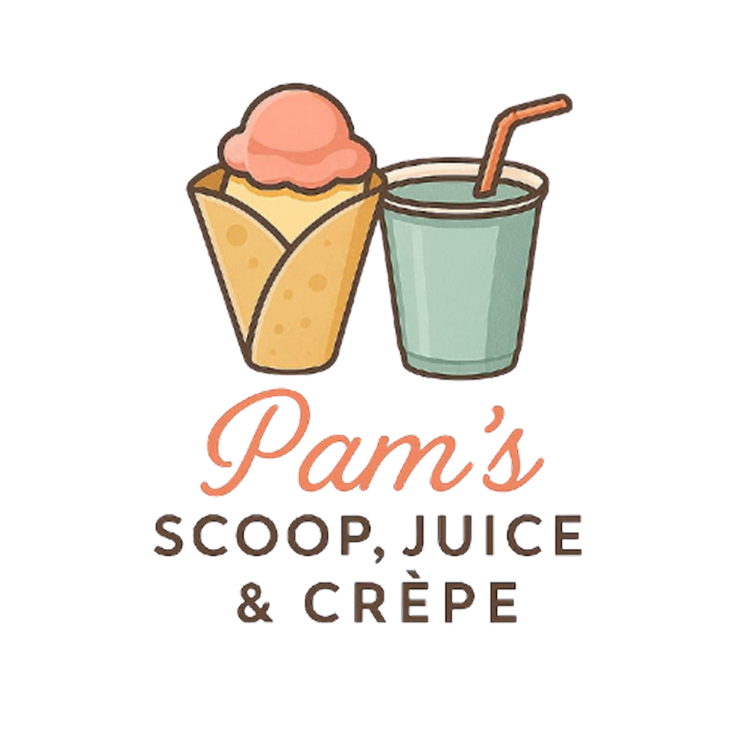 Pam's Scoop, Juice & Crepe Logo